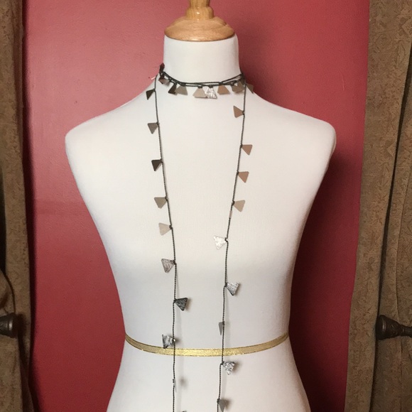 Silver Triangle Necklace - Picture 7 of 7